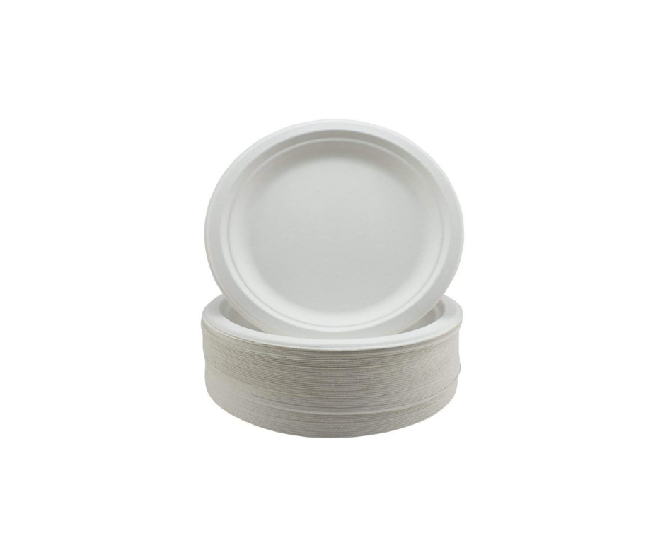 Eco friendly 10″ ROUND BAGASSE PLATE