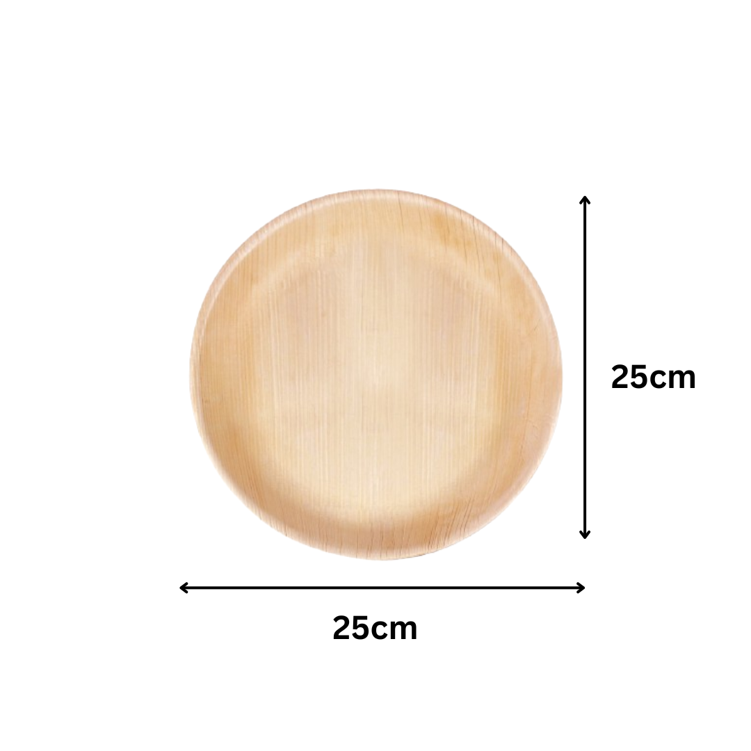 10″ compostable palm leaf round plates for weddings UK