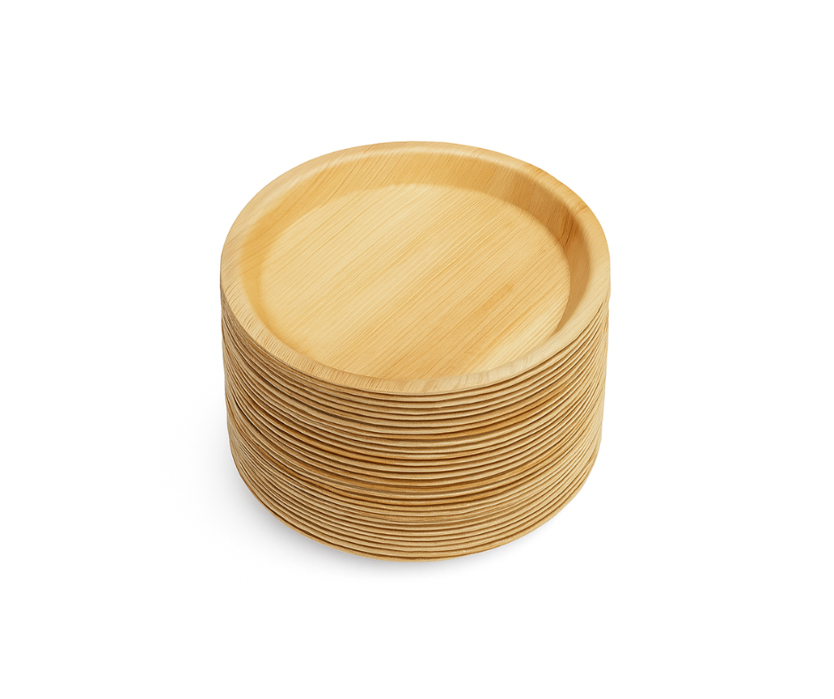 10" (25cm) Round Palm Leaf Plates (Deep)