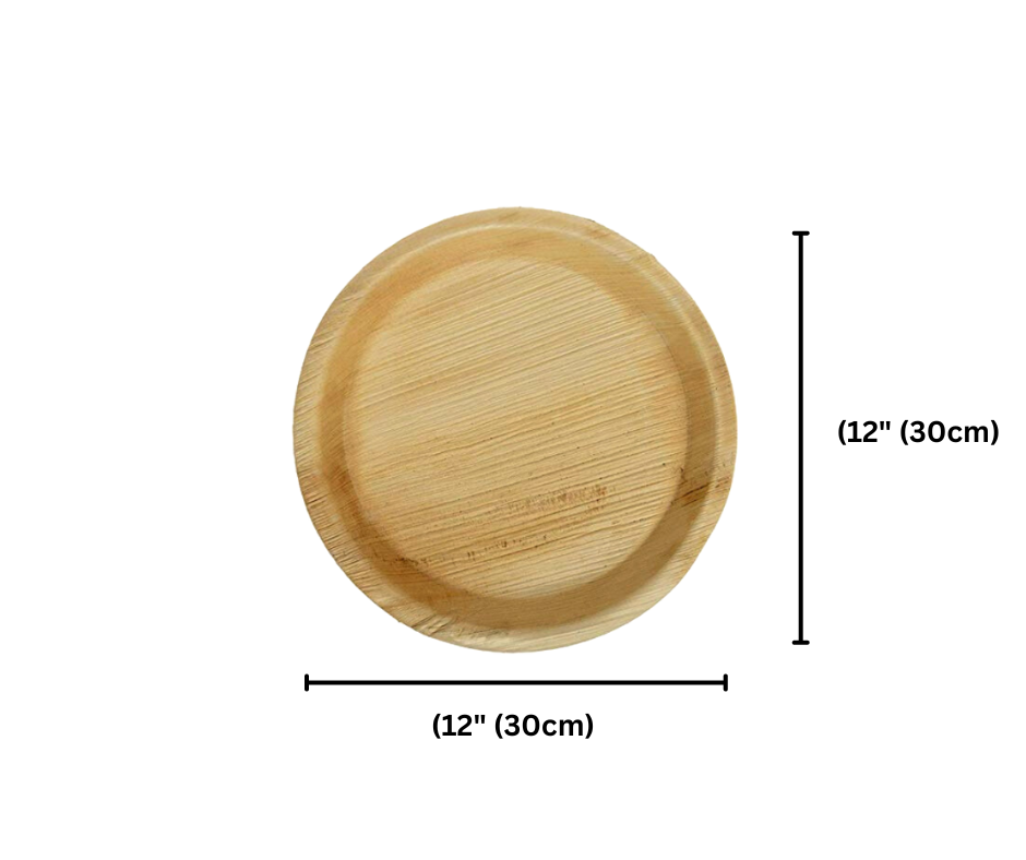 12″ compostable palm leaf plates for weddings UK