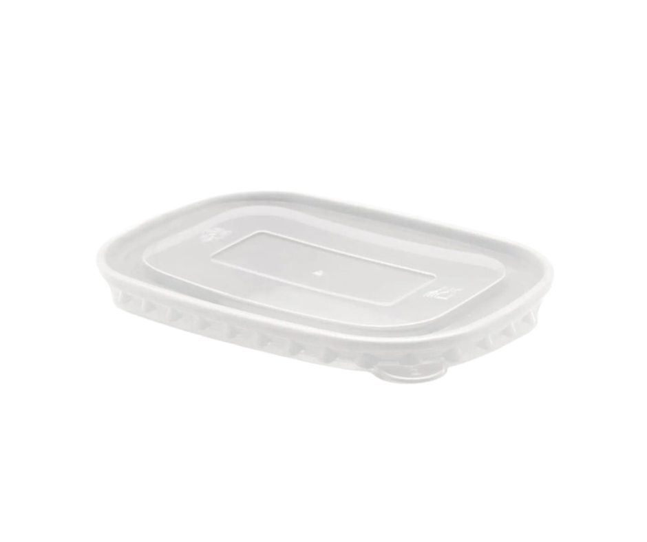 Rectangular Kraft Bowl PP Lid - Fits 500ml, 650ml & 1000ml sizes