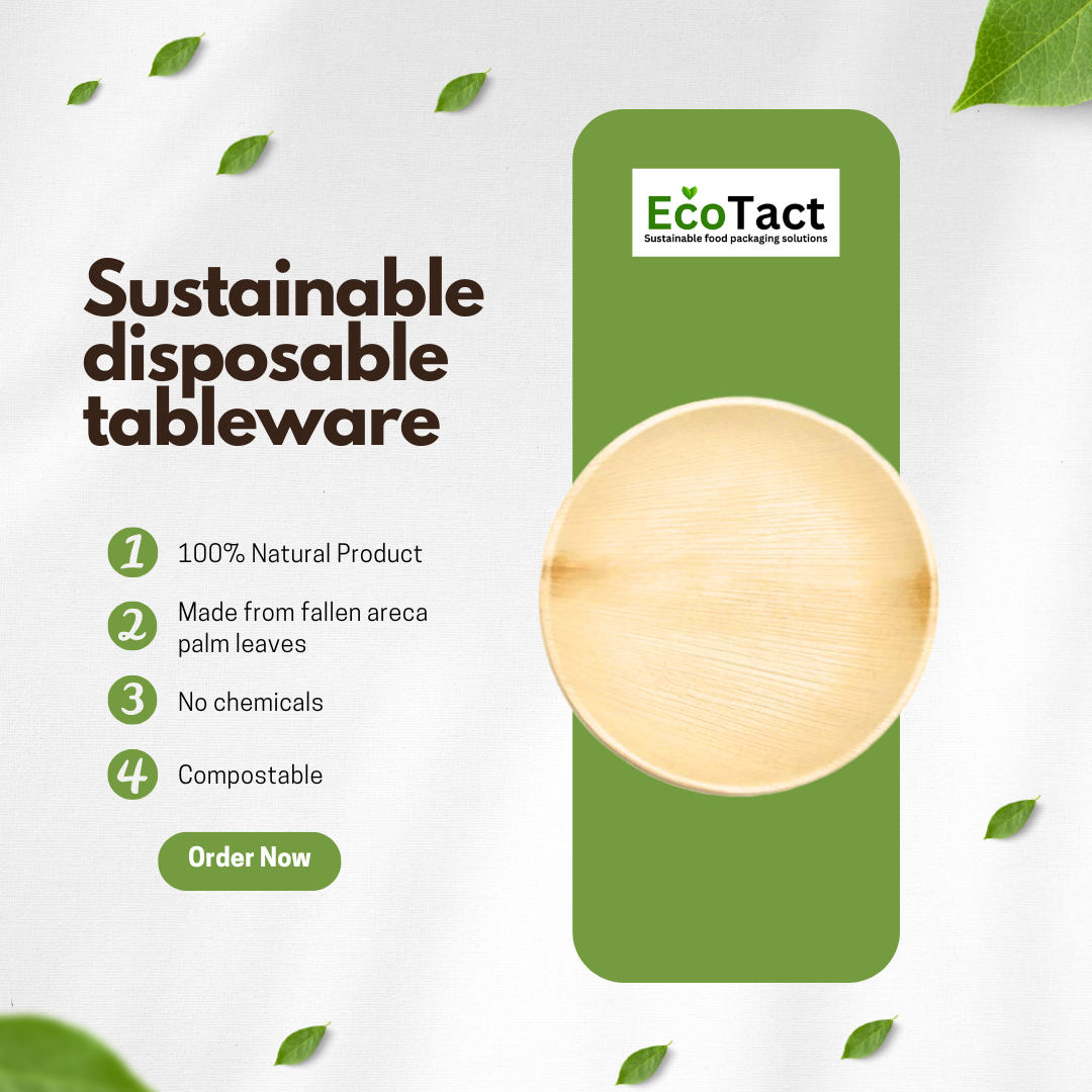 10″ compostable palm leaf round plates for weddings UK