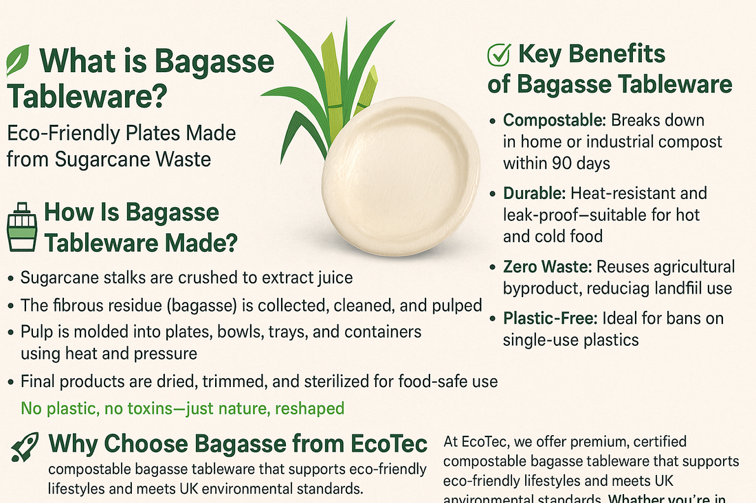 🌱 What is Bagasse Tableware?
