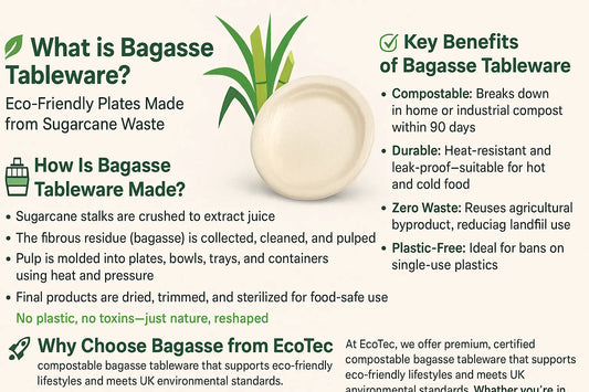 🌱 What is Bagasse Tableware?