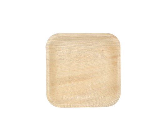 8" (20 cm) Square Palm Leaf Plates | Eco Disposable Plates UK