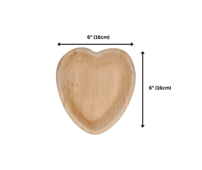 Heart-Shaped Palm Leaf Plate – 6" (16cm) | Eco-Friendly Disposable Tableware Yelai EcoTact