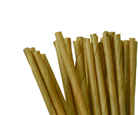 Coconut Palm Leaf Straws 140x4mm (50 Pack)