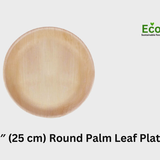 10″ compostable palm leaf round plates for weddings UK